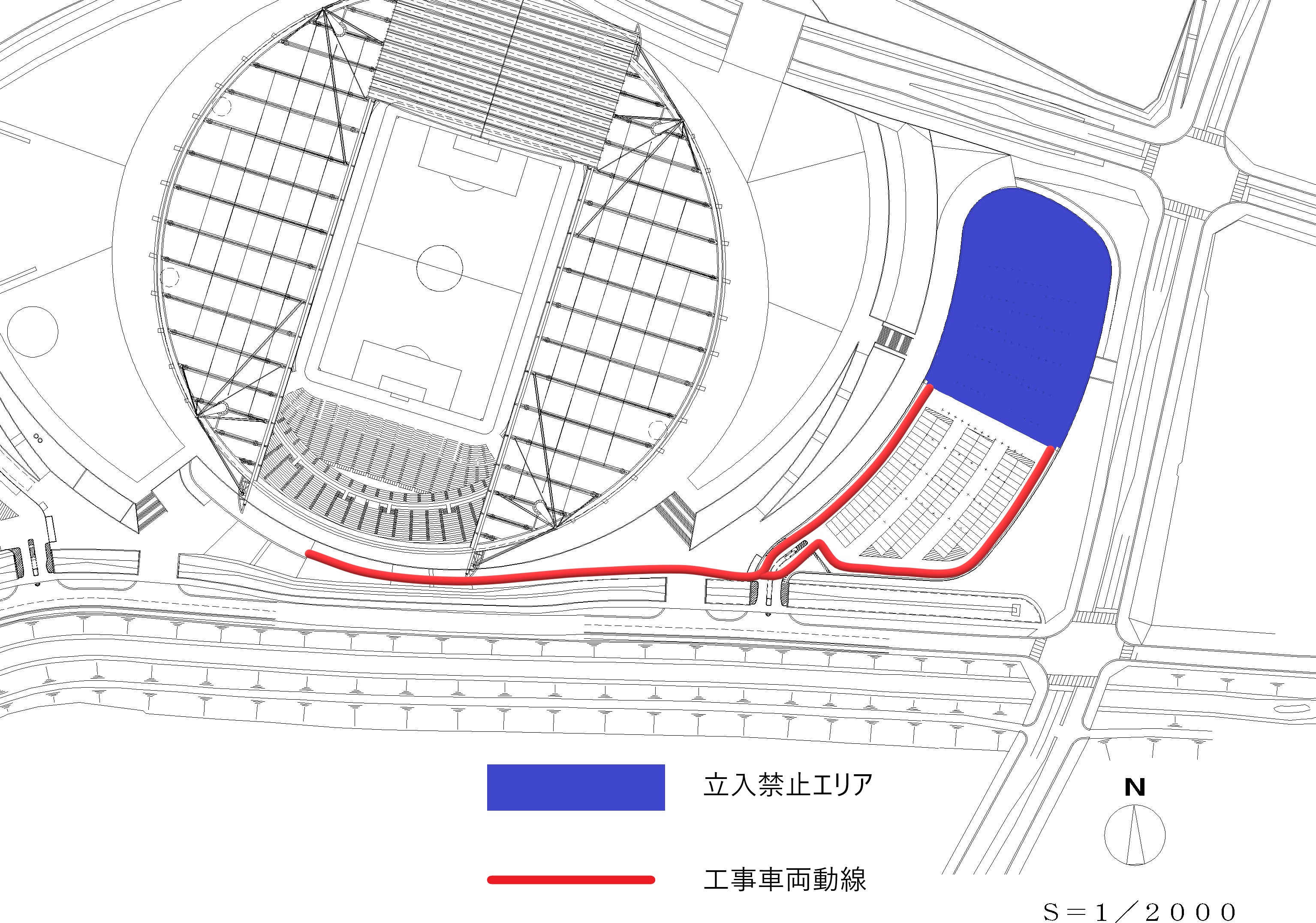 豊田スタジアム 芝生張替工事に伴う東駐車場の使用について Toyota Stadium 豊田スタジアム